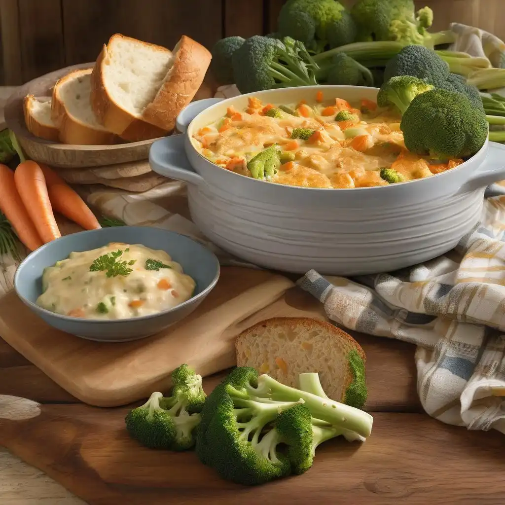 Creamy Chicken and Broccoli Casserole made with Campbell's Soup