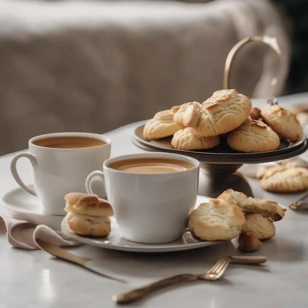 Cheesy Gluten-Free Garlic Biscuits on a wooden table