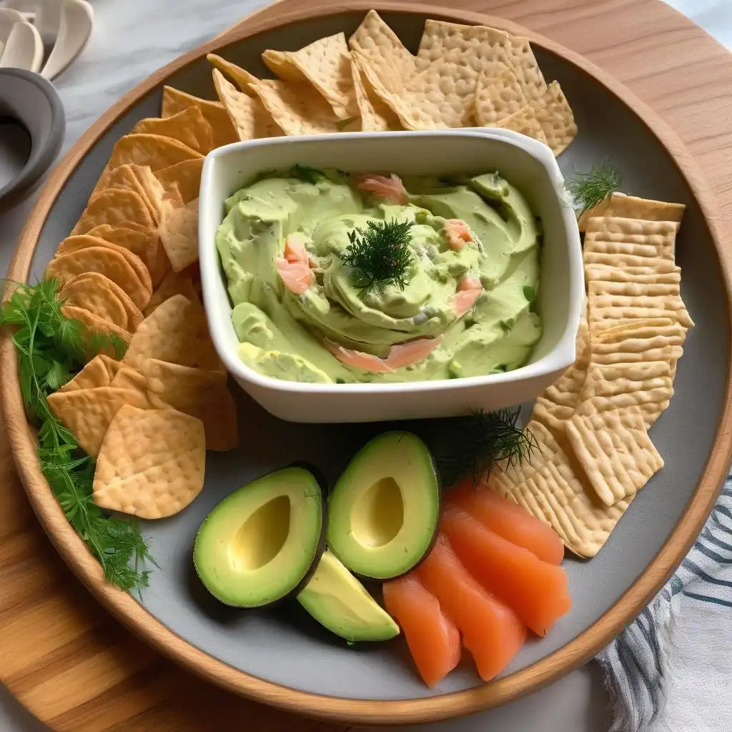 Smoked fish dip served in a rustic bowl