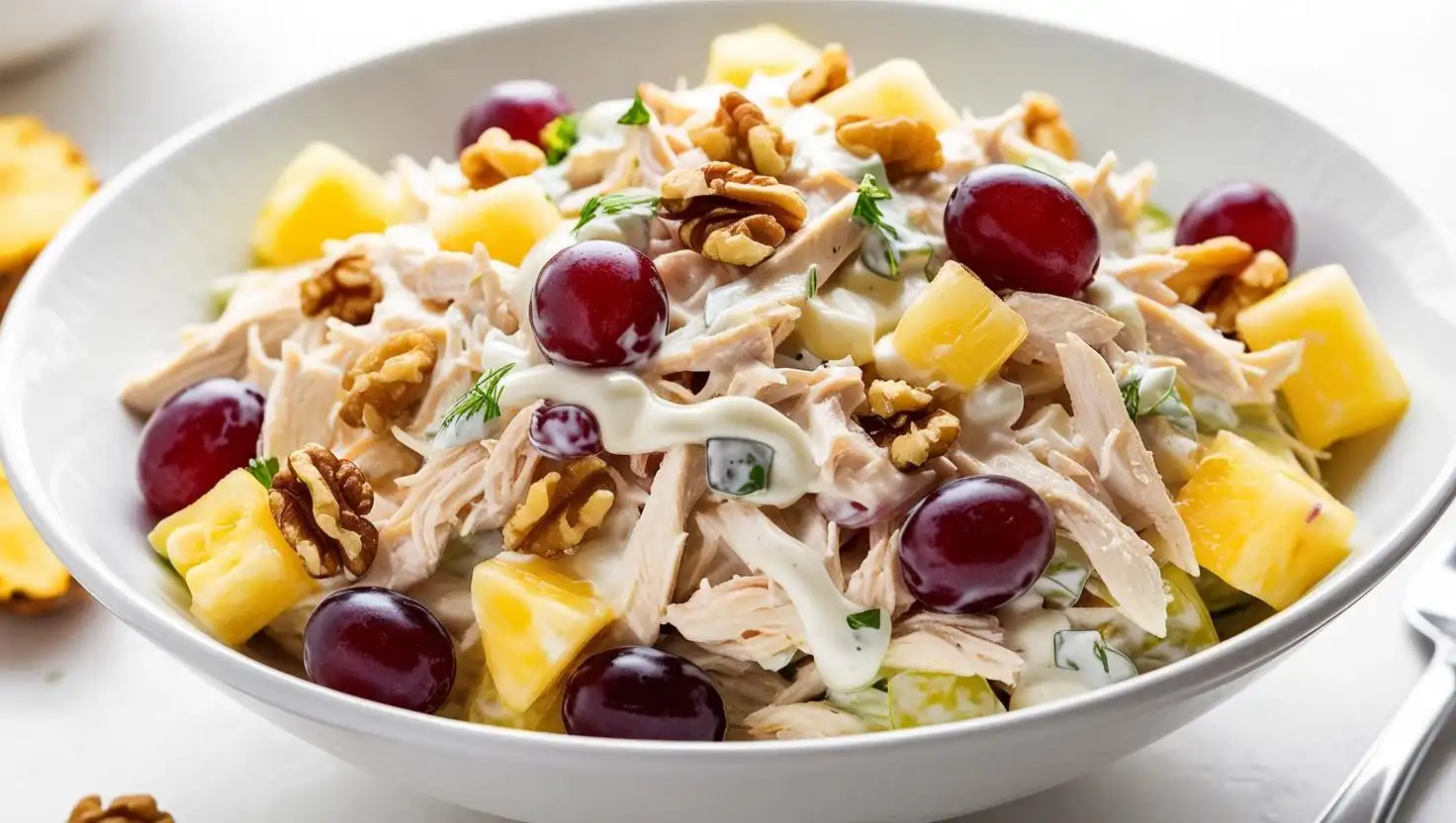 Nutty Nana Chicken Salad with nuts and grapes