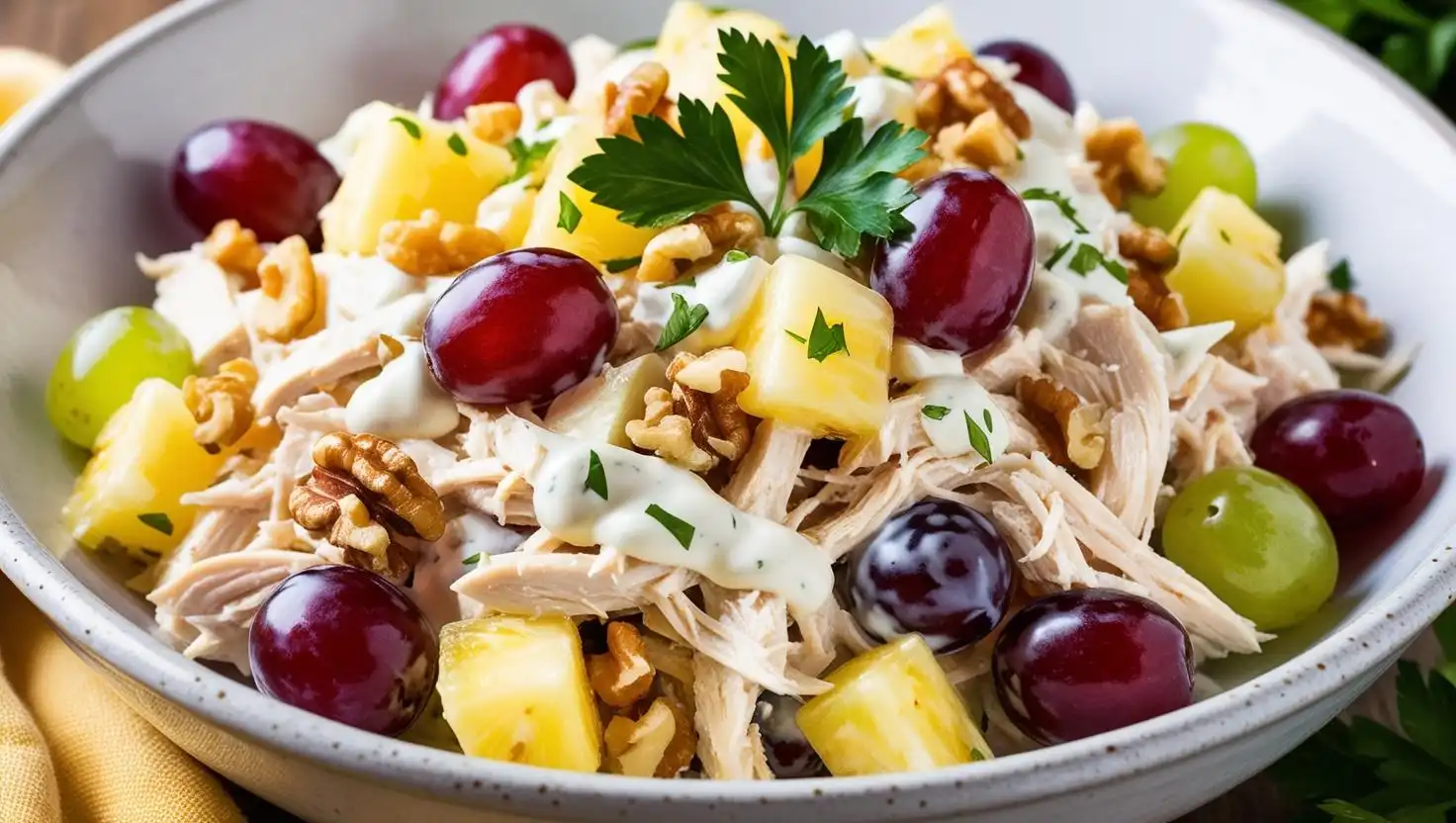 Nutty Nana Chicken Salad with nuts and grapes