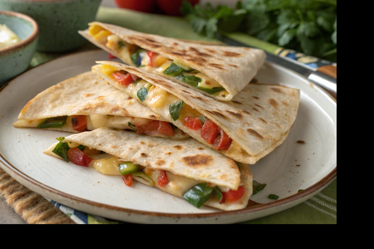 Cheesy veggie quesadillas for picky eaters