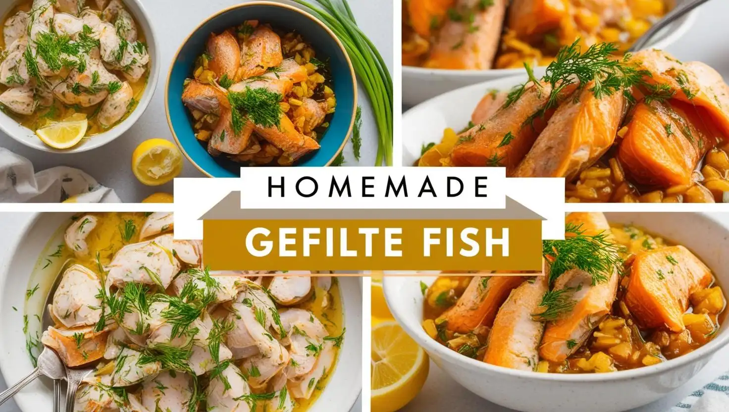 Traditional gefilte fish dish