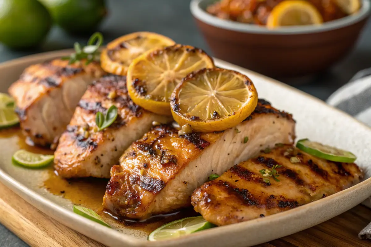 Calamansi chicken grilled to perfection.