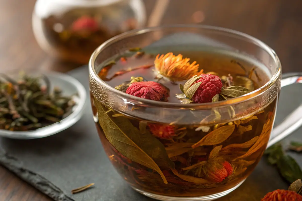 Herbal Tea Infusion with Chamomile and Mint