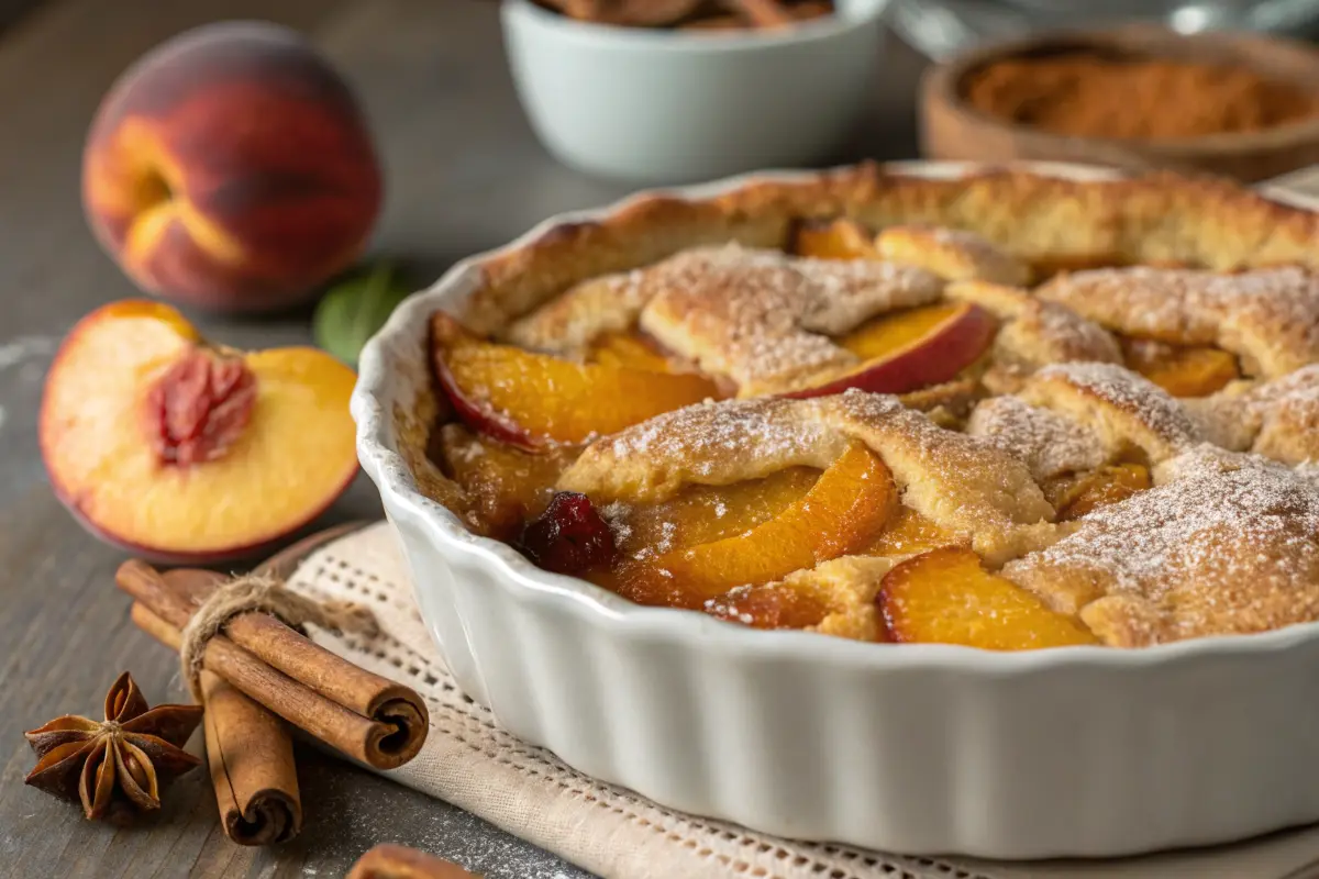 Southern-style peach cobbler